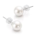 AAA+ Freshwater Pearl Stud Earrings, Natural Pearls, 925 Sterling Silver