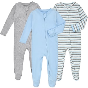 aablexema baby footie pajamas cotton with mitten cuffs double zipper