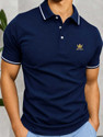 AACHIPAN Men Colorblock Polo Neck Pure Cotton