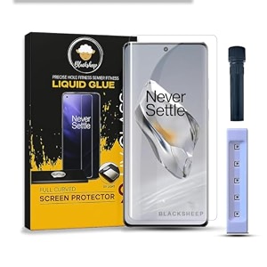 aacl hd uv tempered glass screen protector guard compatible for oneplus 12r 5g 678 inch pack of 1 full adhesive uv curved case friendly hd clarity with easy installation kit