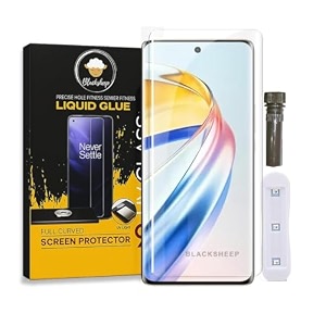 aacl hd uv tempered glass screen protector guard compatible for honor x9b 5g full adhesive uv curved case friendly hd clarity with easy installation kit