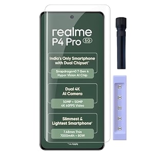 aacl hd uv tempered glass screen protector guard compatible for realme p4 pro 5g full adhesive uv curved case friendly hd clarity with easy installation kit