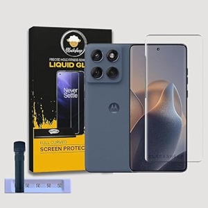 aacl hd uv tempered glass screen protector guard compatible for google pixel 6 pro 5g full adhesive uv curved case friendly hd clarity with easy installation kit motorola edge 60 pro 5g