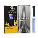 AACL HD+ UV Tempered Glass Screen Protector Guard Compatible For Vivo T4 5G (6.77 Inch, Pack of 1) Full Adhesive UV Curved Case Friendly HD Clarity with easy installation kit