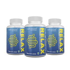 aadar ayurvedic re-lax powder for constipation relief  natural laxative improves digestion amp gastric relief 90 gm pack of 4 - with senna haritaki harade ajwain