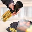 AADHIK Glass Oil Spray Dispenser Cooking 200ml Olive Oil Spray Bottle Refillable Food Grade Oil Vinegar Spritzer Sprinkler Mister Used for Air Fryer, Salad Making, Frying, BBQ (Set of 1, Glass)
