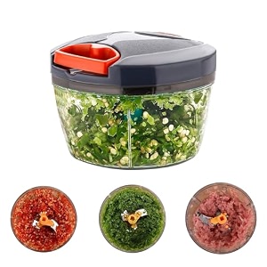 aadhik plastic kitchen dori handy vegetable and fruit manual onion dry fruit salad maker vegetable quick string chopper machine cutter  3 stainless steel blades 500ml550mlcolor may vary