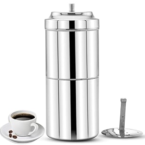 aadhik stainless steel filter coffee maker big size6-8 cups 400 ml