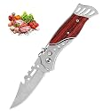 AADHIK Stainless Steel Kitchen Helper Tool with Wooden Handle | Multipurpose Food Preparation Tool for Fruits, Vegetables & Everyday Kitchen Tasks | Ergonomic Grip