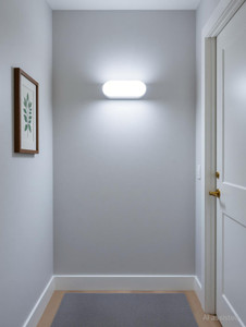 aadi led oval shape outdoor indoor bulkhead waterproof ip54 9 watts garden outdoor light -16 x 65 x 45 cm-cool white  post light outdoor lamp white
