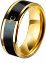Aadikart Intelligent Smart Body Temperature Monitor Ring for Unisex Stainless Steel Gold Plated Ring