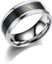 Aadikart Intelligent Smart Body Temperature Monitor Ring for Unisex Stainless Steel Silver Plated Ring