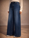 AADVI FASHION Wide Leg Women Dark Blue