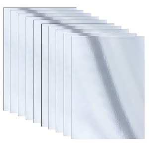 aadya crafts a4 metallic craft paper mirror silver fines 10 sheet
