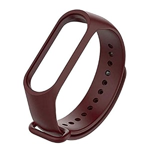 adjustable mi band 5 amp mi band 6 watch strap band braceletsilicone replacement band strap for mi 5 mi 6 smart band strap wine red coffee