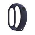 Adjustable Mi Band 5 &amp; Mi Band 6 Watch Strap Band Bracelet/Silicone Replacement Band Strap for Mi 5/ Mi 6, Smart Band Strap (Wine RED) (Navy-Blue)