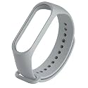 Adjustable Mi Band 5 &amp; Mi Band 6 Watch Strap Band Bracelet/Silicone Replacement Band Strap for Mi 5/ Mi 6, Smart Band Strap (Wine RED) (Grey)
