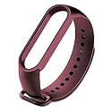 Adjustable Mi Band 5 &amp; Mi Band 6 Watch Strap Band Bracelet/Silicone Replacement Band Strap for Mi 5/ Mi 6, Smart Band Strap (Wine RED) (Wine RED)