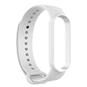 Adjustable Mi Band 5 &amp; Mi Band 6 Watch Strap Band Bracelet/Silicone Replacement Band Strap for Mi 5/ Mi 6, Smart Band Strap (Wine RED) (Ultimate-White)