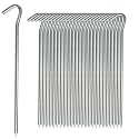 AAGUT Metal Tent Stakes Heavy Duty 9 Inch, Anti-Rust Yard Pegs for Camping