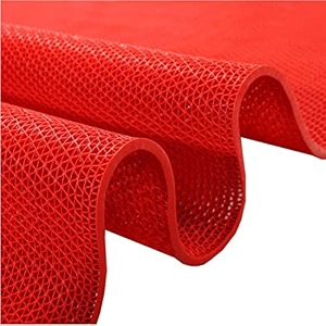 pvc mat dirt rub for home entrance anti-slip rubber mat pools mats for home office living room restaurants hotel hospitals kitchen bathroom hallways red size 2 x 8 feet