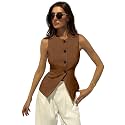 Aahwan Brown Solid Modern Sleeveless Fitted Waist