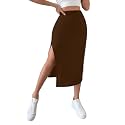 Aahwan Girl39s Polycotton Midi High Waist Split