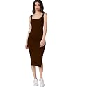 Aahwan Royal Solid Bodycon Square Neck Midi