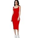 Aahwan Royal Solid Bodycon Square Neck Midi
