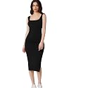 Aahwan Royal Solid Bodycon Square Neck Midi