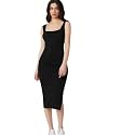 Aahwan Royal Solid Bodycon Square Neck Midi