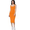 Aahwan Royal Solid Bodycon Square Neck Midi
