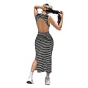 Aahwan Women39s Black Fit and Flare Maxi