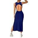 Aahwan Women Bodycon Black Solid Simple Sleeveless Fish Tail Hem Backless Dress