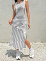 Aahwan Women Bodycon White Ankle Length Dress
