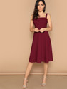 Aahwan Women Fit and Flare Maroon Below