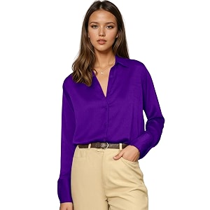 Aahwan Women Satin Regular Fit Black Solid