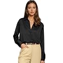 Aahwan Women Satin Regular Fit Black Solid