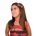 Red Sparkle Glitter Hair Bow Clip for Women Set of 2