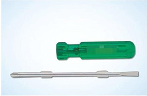 aaisha crafts irontwo in one screw driver green and silver combination screwdriver
