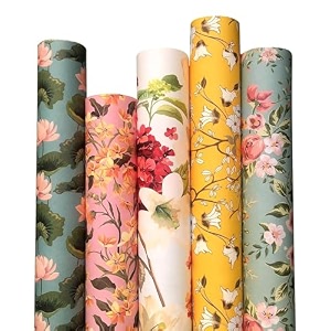 aakar pack of 10gift wrapping paper sheetgift papergift wrap rollgift papers sheetsgift wrapping paper for kids floralmulticolor