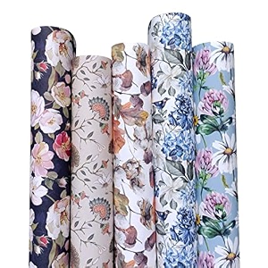 aakar pack of 5 gift wrapping paper sheet gift paper gift wrap for birthday winter collection - multi-coloured