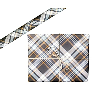 aakar pack of 5 gift wrapping paper sheet gift paper gift wrap for birthday gingham blue