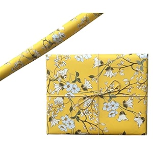 aakar pack of 5 gift wrapping paper sheets paper gift wrap for birthday pack of 5 mustard crush