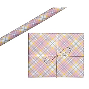 aakar pack of 5 gift wrapping paper sheet gift paper gift wrap for birthday salmon pink checks