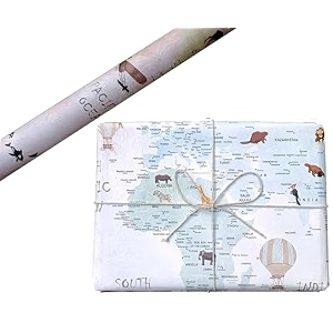 aakar pack of 5 gift wrapping paper sheet gift paper gift wrap for birthday around the world multicolor