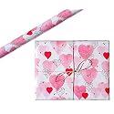 aakar Pack Of 5 Gift Wrapping Paper Sheets, Gift Wrapping Paper, Paper Gift Wrap For Birthday (Pack Of 5, Love Is In The Air,Multicolor)