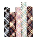 aakar Pack Of 5, Gift Wrapping Paper Sheet, Gift Paper, Gift Wrap For Birthday - Checks,Multicolor