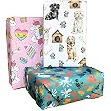 aakar, Pack Of 6, Gift Wrapping Paper Sheet, Gift Paper - Checks,Multicolor