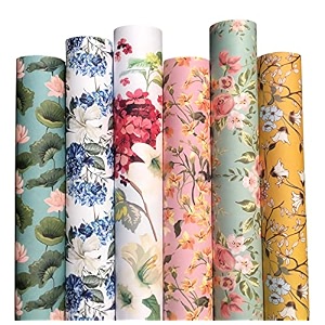 aakar pack of 6 multicolor floral gift wrapping paper sheets  29 x 19 inches  matt finish  90 gsm sheets  ideal for home decor birthday wedding anniversary christmas amp festive occasions florals